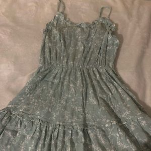 Mint flower print dress